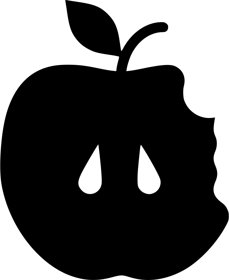 Bitten Apple - - Eaten Food Icon Png (800x980), Png Download