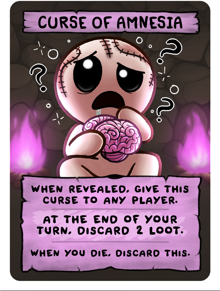 Edmund Mcmillen On Twitter - Binding Of Isaac Four Souls Loot Cards (880x1200), Png Download