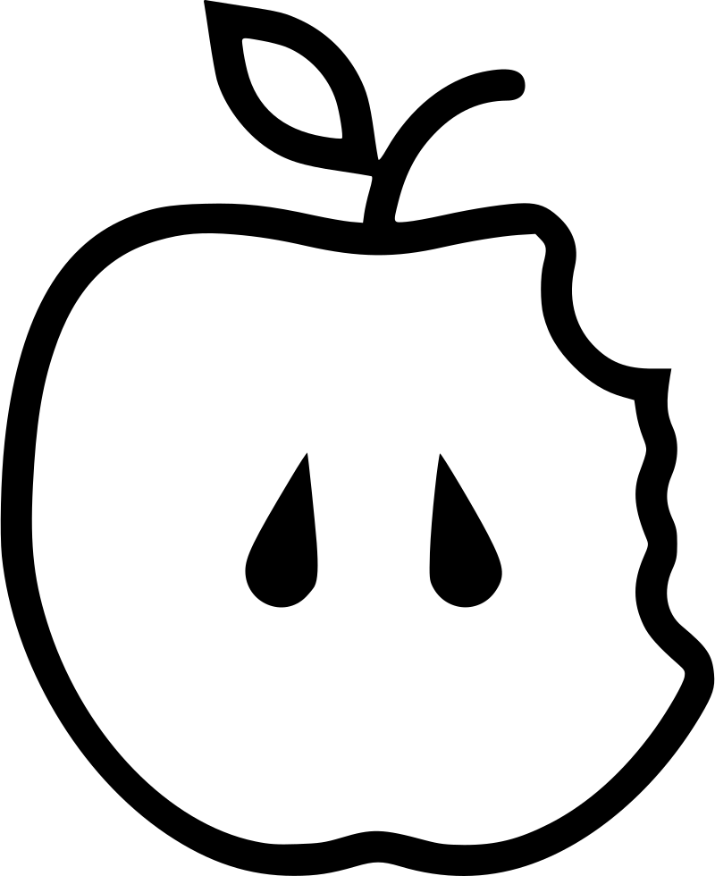 Bitten Apple - - Bitten Apple Icon (800x980), Png Download