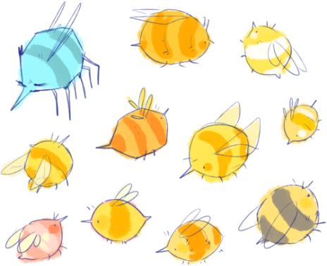 Bees - Bee (500x416), Png Download