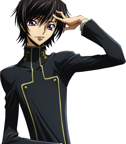 Male - Code Geass Lelouch Png (420x480), Png Download