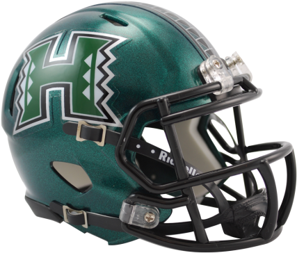 Hawaii Warriors Ncaa Speed Mini Helmet - New Hawaii Football Helmets (475x429), Png Download