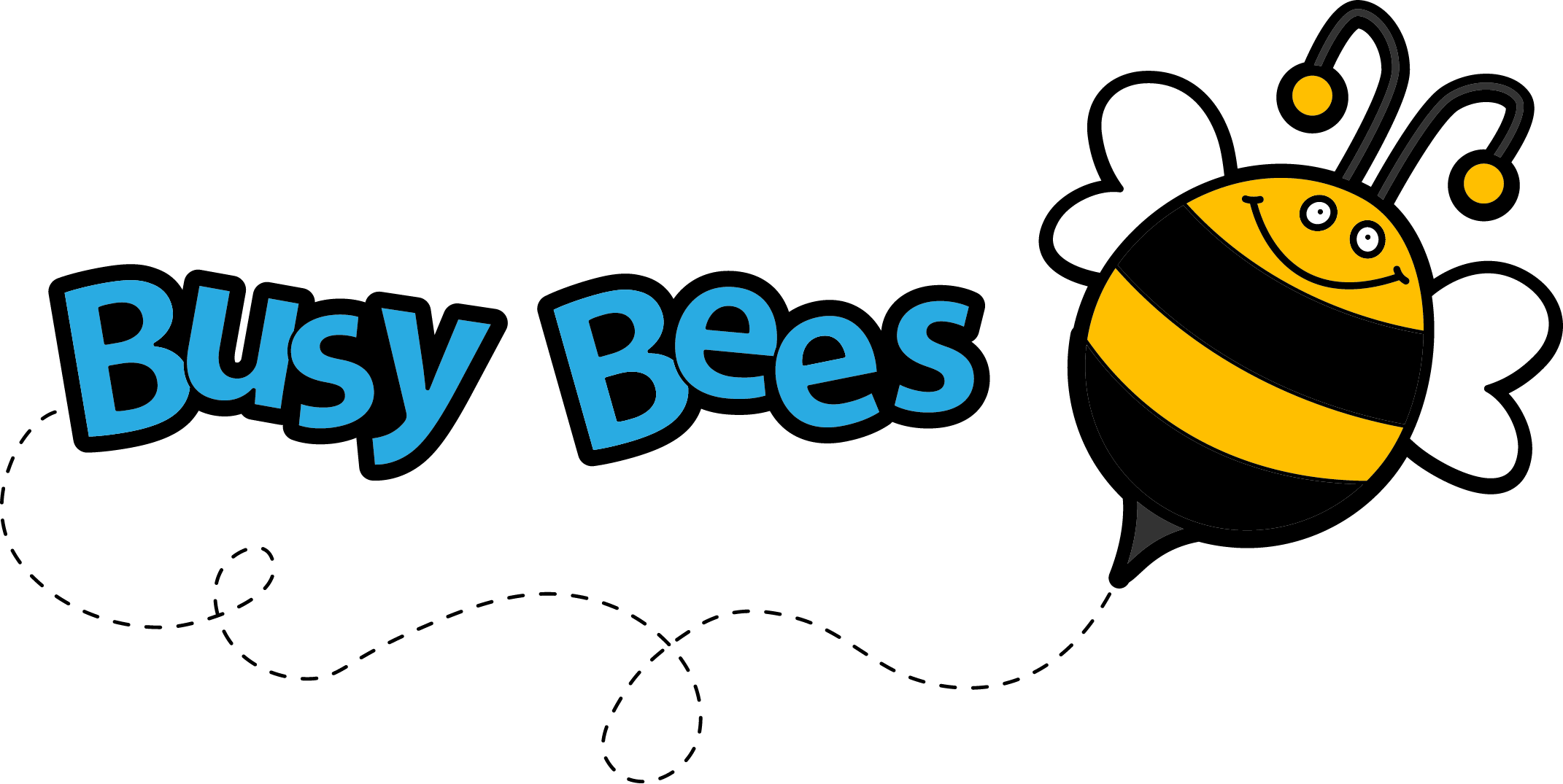 Bumblebee Clipart Buzz - Busy Bee Clipart (2142x1075), Png Download