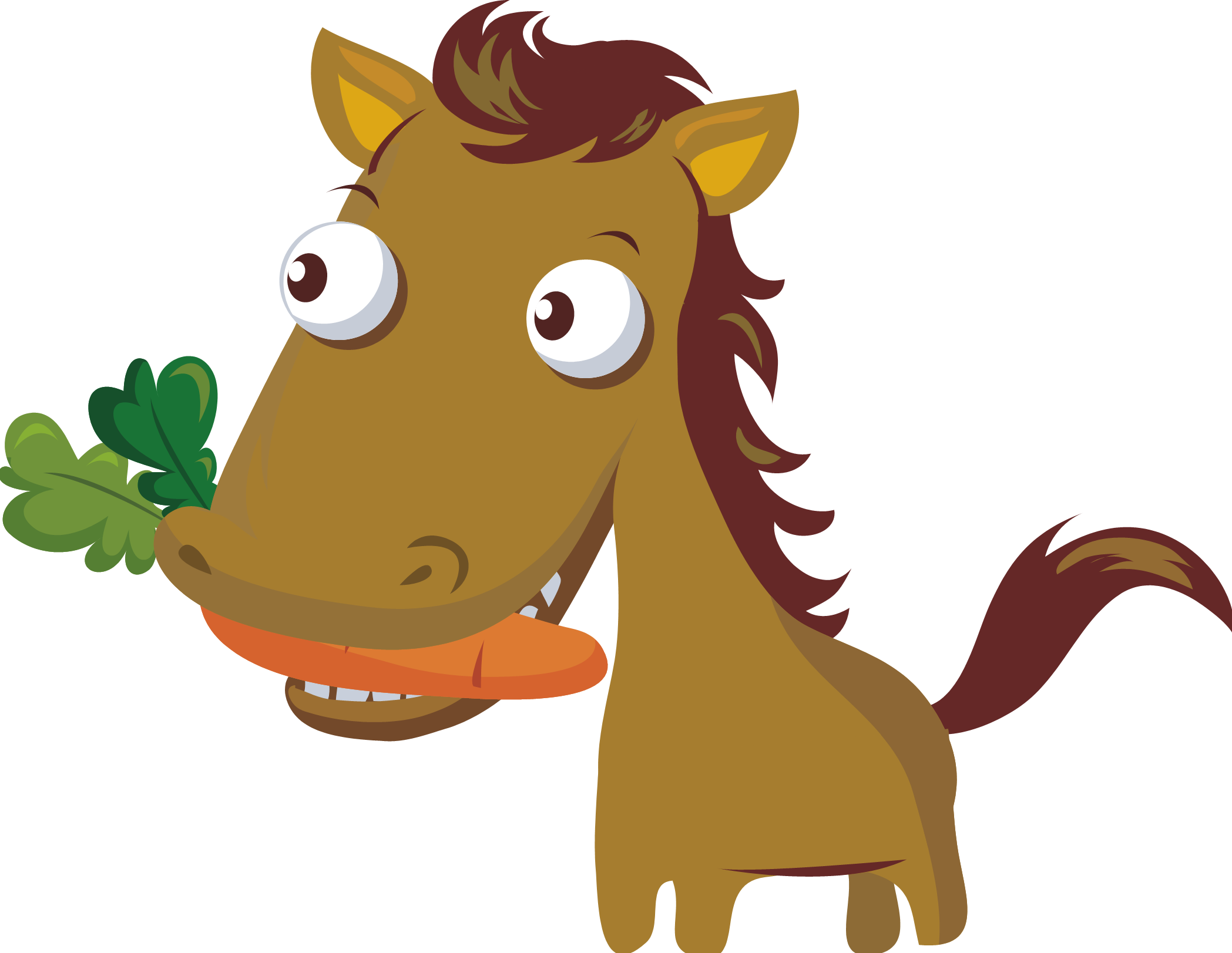 Carrot Clipart Horse - Farm Animals Flash Cards (2097x1623), Png Download