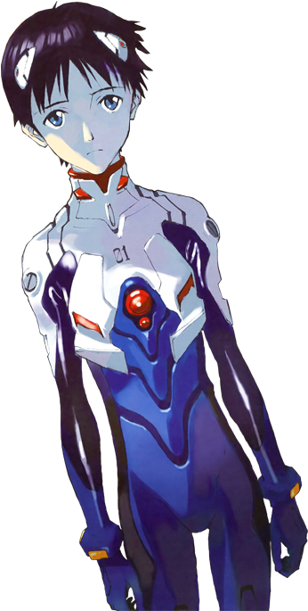 Transparent Shinji Ikari Rei-charles - Cartoon (371x700), Png Download