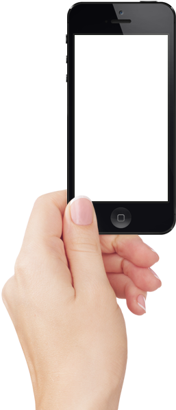 Iphone Hands Empty - Bluetooth Multi-media Remote (567x598), Png Download