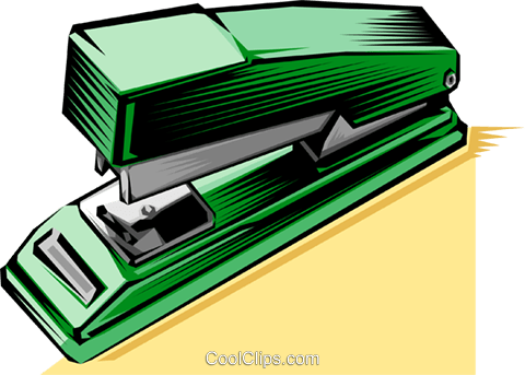 Stapler Royalty Free Vector Clip Art Illustration - Stapler (480x343), Png Download