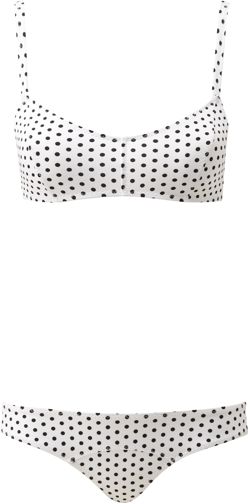 White Polka Dot Pattern Png - White Polka Dot Bikini (1200x1740), Png Download