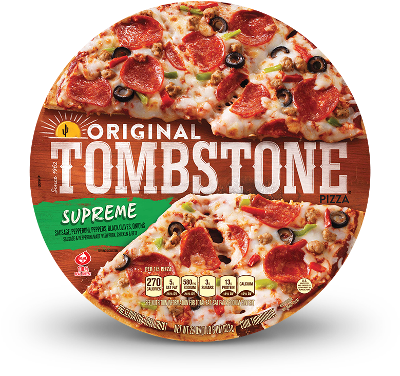 Original Tombstone Supreme Pizza - Tombstone Pizza (780x779), Png Download