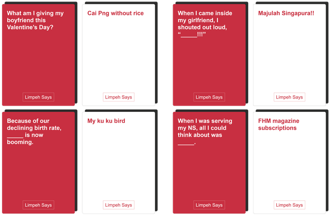 Limpeh Says Cards Against Humanity - Limpeh Says Card Game (680x457), Png Download