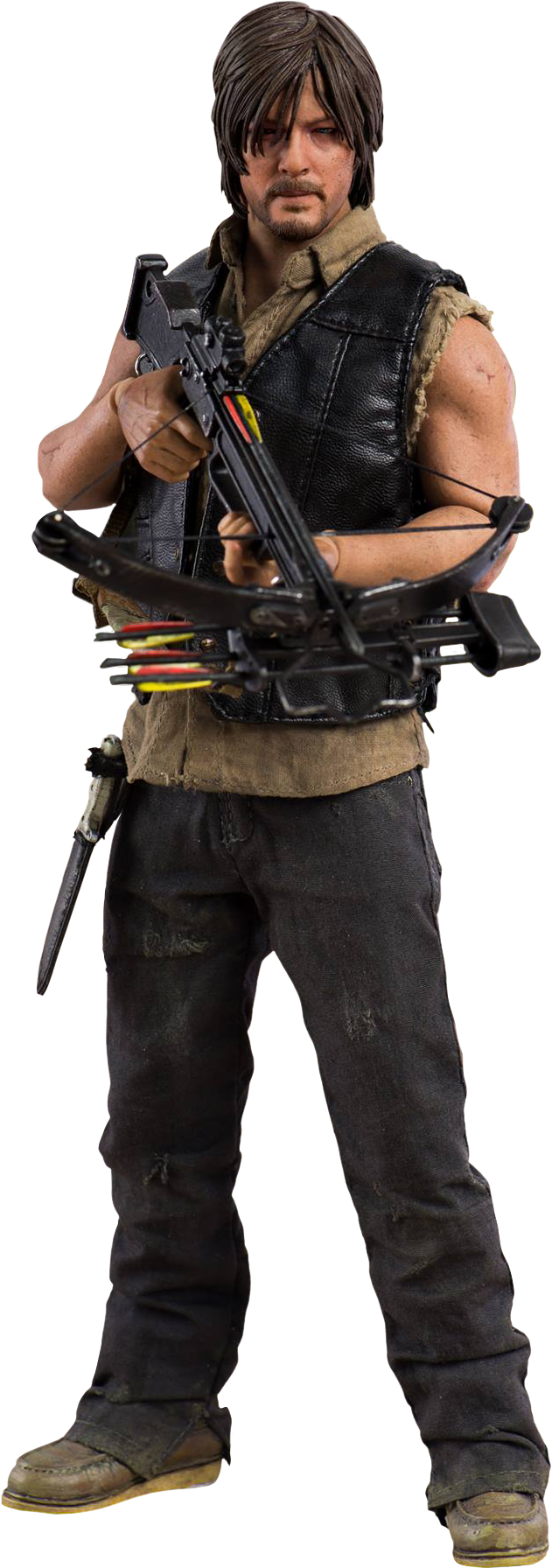 The Walking Dead - Walking Dead Daryl Dixon 1:6 Scale Action Figure (631x1792), Png Download