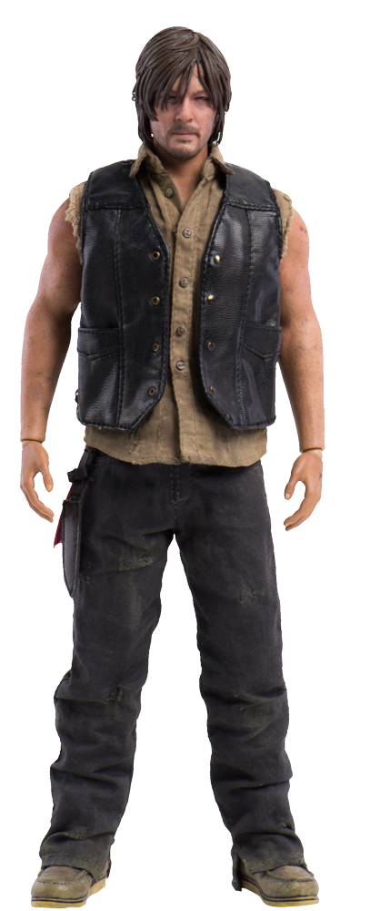 Plus Comes With His Trademark Crossbow, Poncho, Knife - Walking Dead Daryl Dixon 1:6 Scale Action Figure (407x1000), Png Download