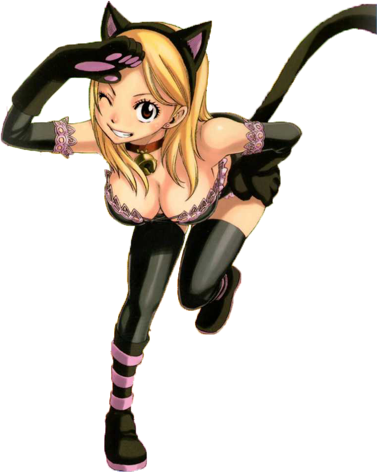 Lucy Heartfilia Neko Render By Mayyume On Deviantart - Fairy Tail Lucy Neko (787x1280), Png Download