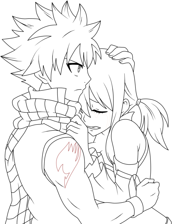 Natsu Drawing Fairy Tail - Fairy Tail Natsu And Lucy Drawing Easy (900x912), Png Download