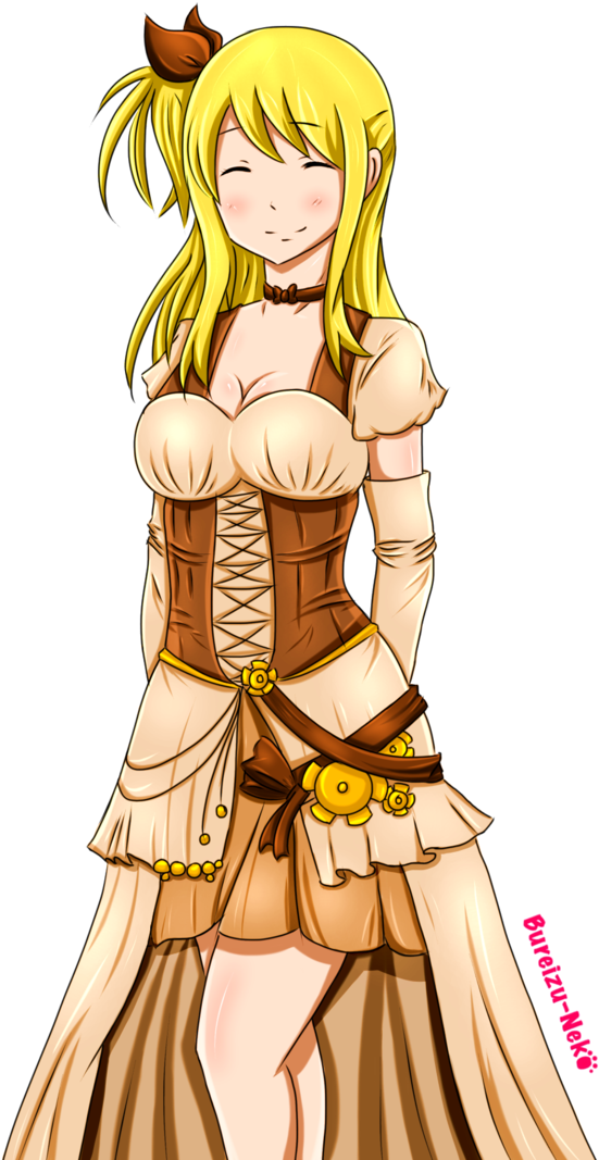 Jpg Royalty Free Stock Lucy Heartfillia By Bureizu - Steampunk Anime Girl Dress (689x1159), Png Download