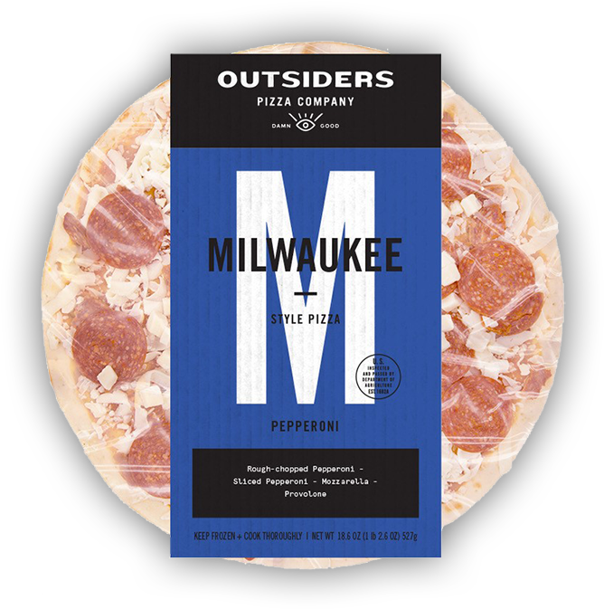 Milwaukee Style Pepperoni Pizza - Outsiders Pizza (714x716), Png Download