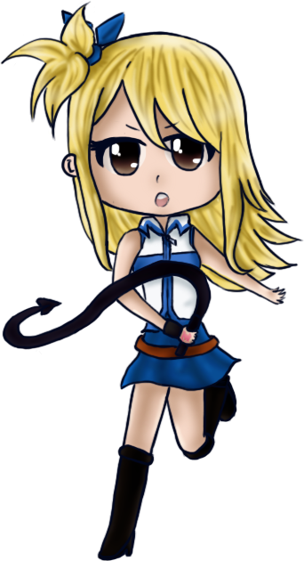 Lucy Heartfilia - Chibi (342x630), Png Download