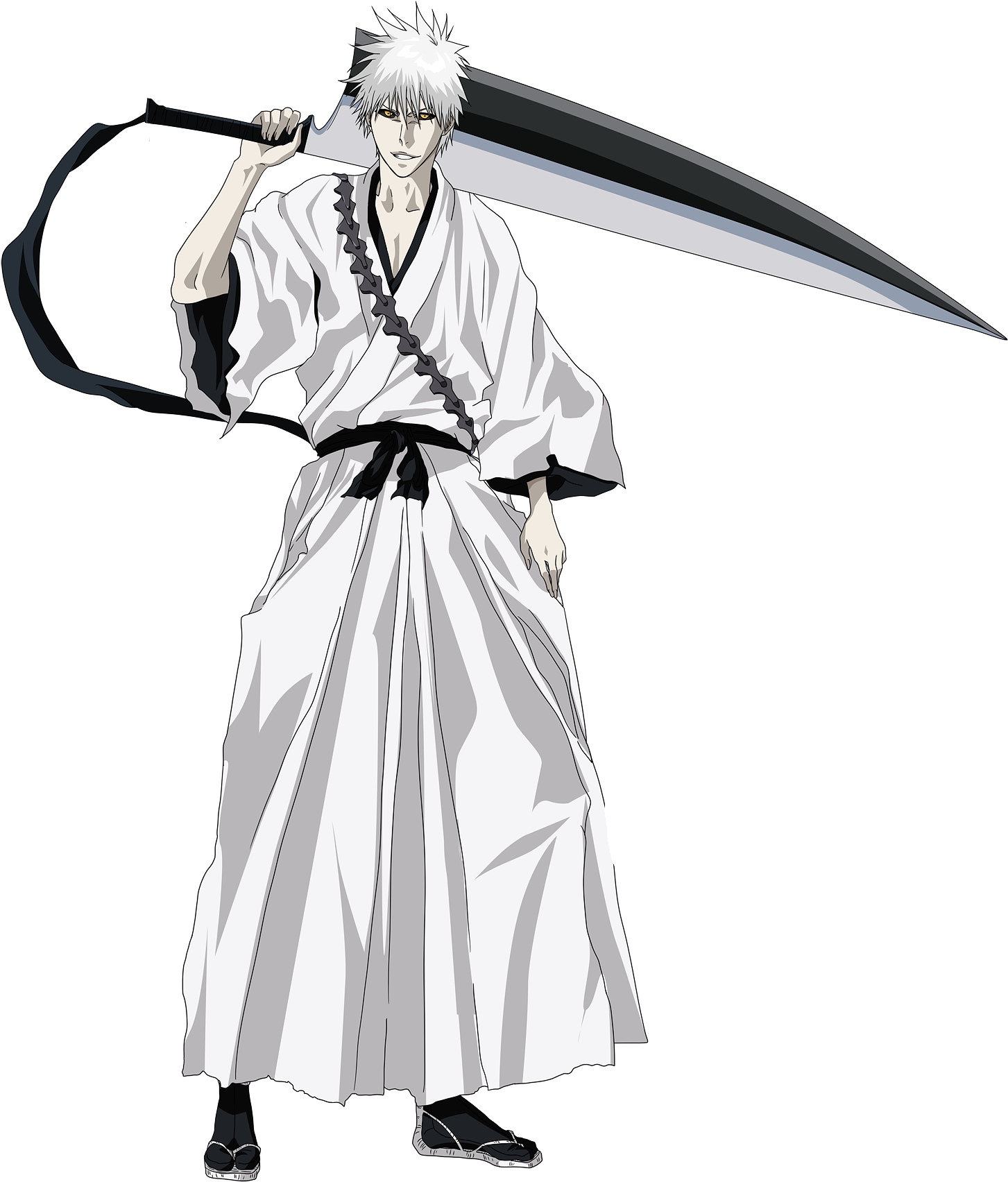 Zangetsu - Hichigo Shirosaki Png (1500x1859), Png Download