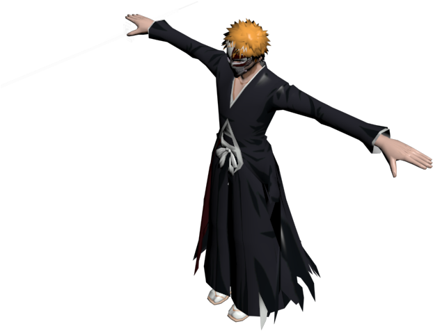 Download Zip Archive - Ichigo Kurosaki Model 3d Obj (750x650), Png Download