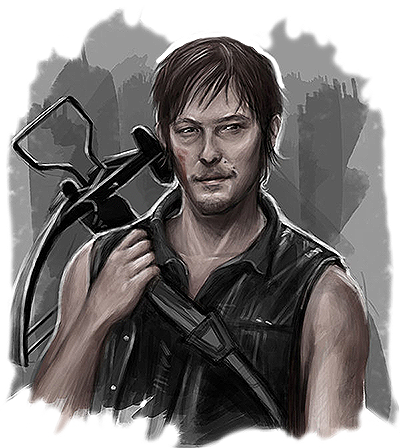 View Image Uploaded At - Daryl Dixon (400x448), Png Download