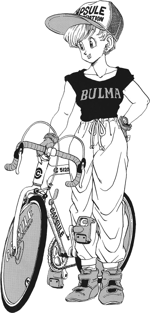 Art By - Bulma Manga Black And White (968x1311), Png Download