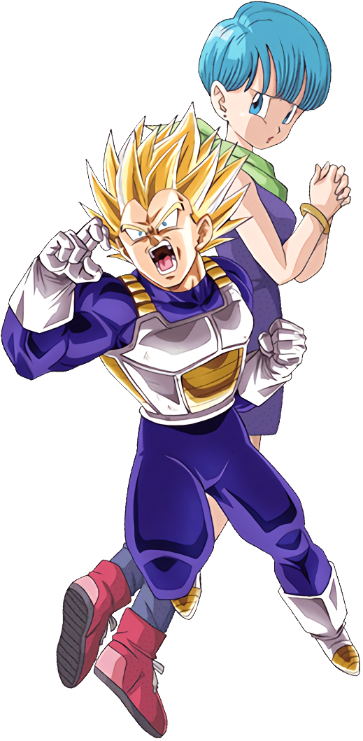 22 Jan - Vegeta And Bulma Transparent Png (852x1136), Png Download