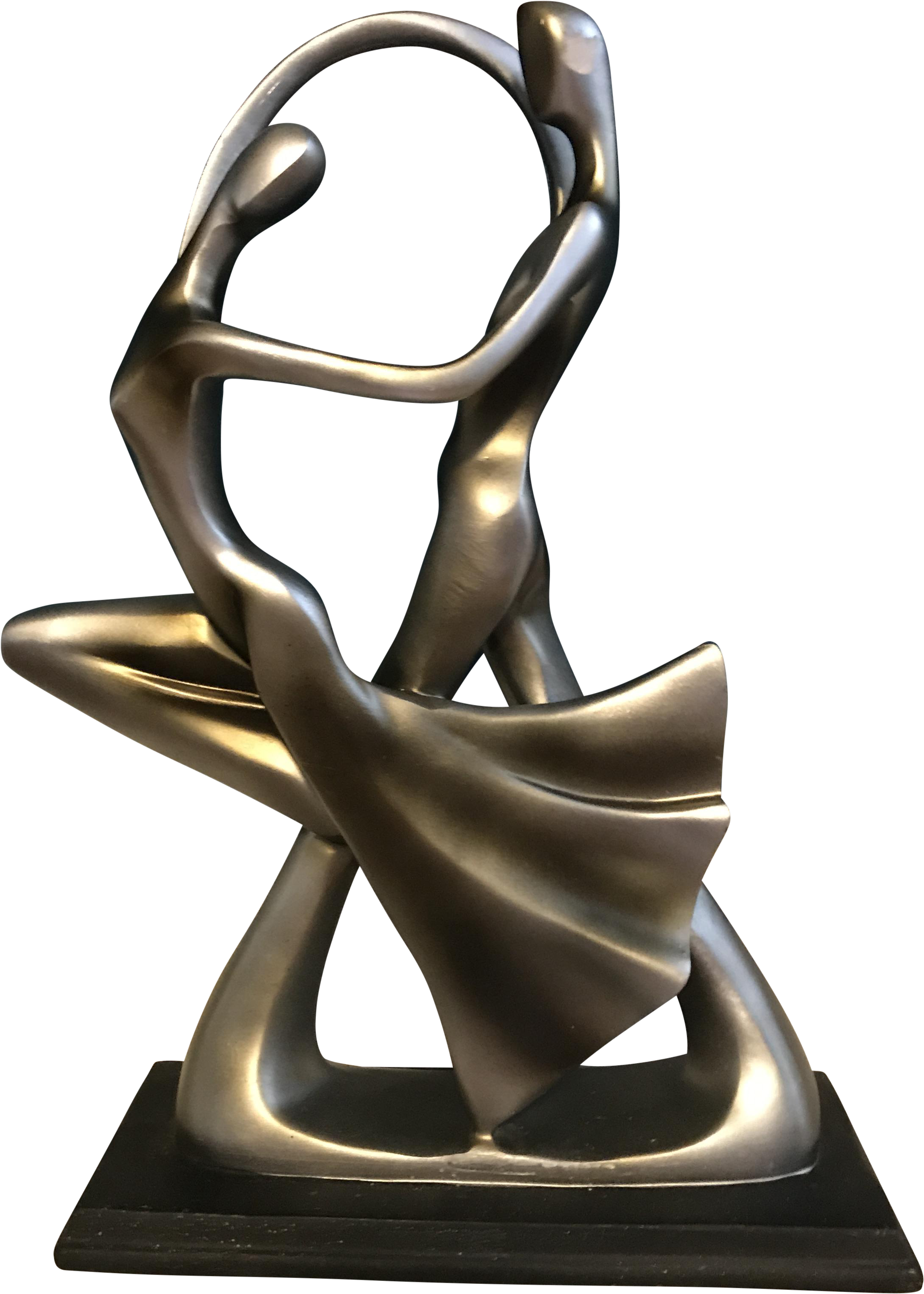 Contemporary Abstract Sculpture Of - Man And Woman Dancing Sculpture (2411x3376), Png Download