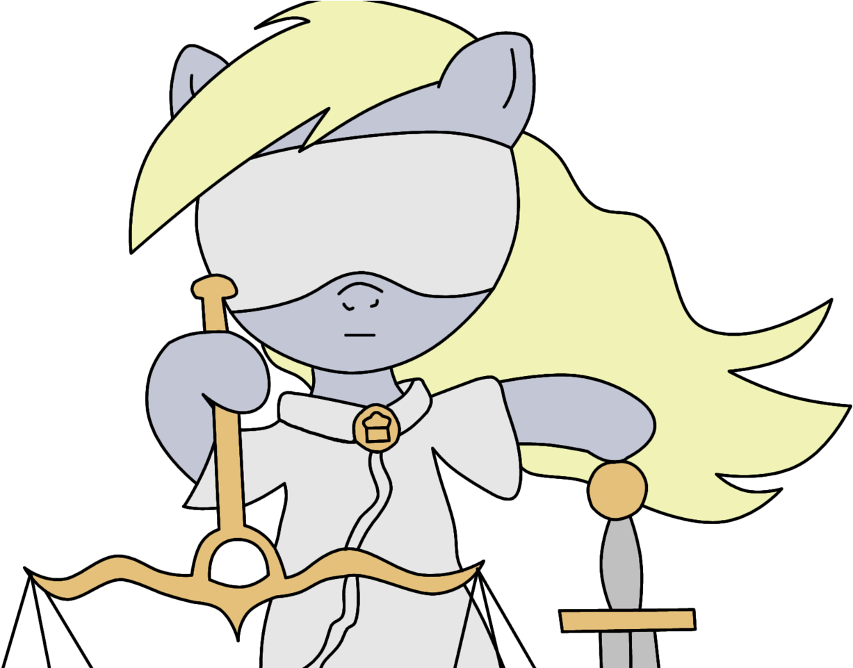 Wrongness, Derpy Hooves, Female, Justice, Justice Is - Cartoon (1280x960), Png Download