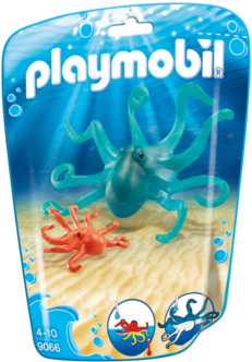 Octopus With Baby - Playmobil 9066 Octopus With Baby (480x336), Png Download