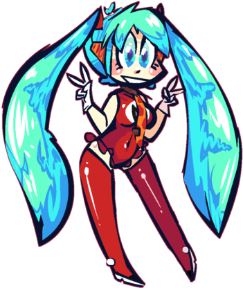 Hatsunoid Pizzu - Hatsune Miku Yo Noid (400x432), Png Download