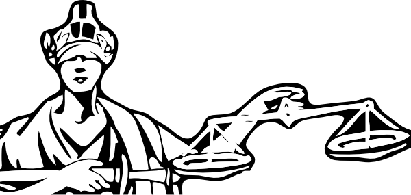 Large Blind Justice Clip Art - Blind Justice Png (600x285), Png Download