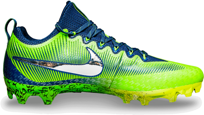 Courtesy Seahawks - Com - Russell Wilson Cleats 2017 Nike (779x423), Png Download