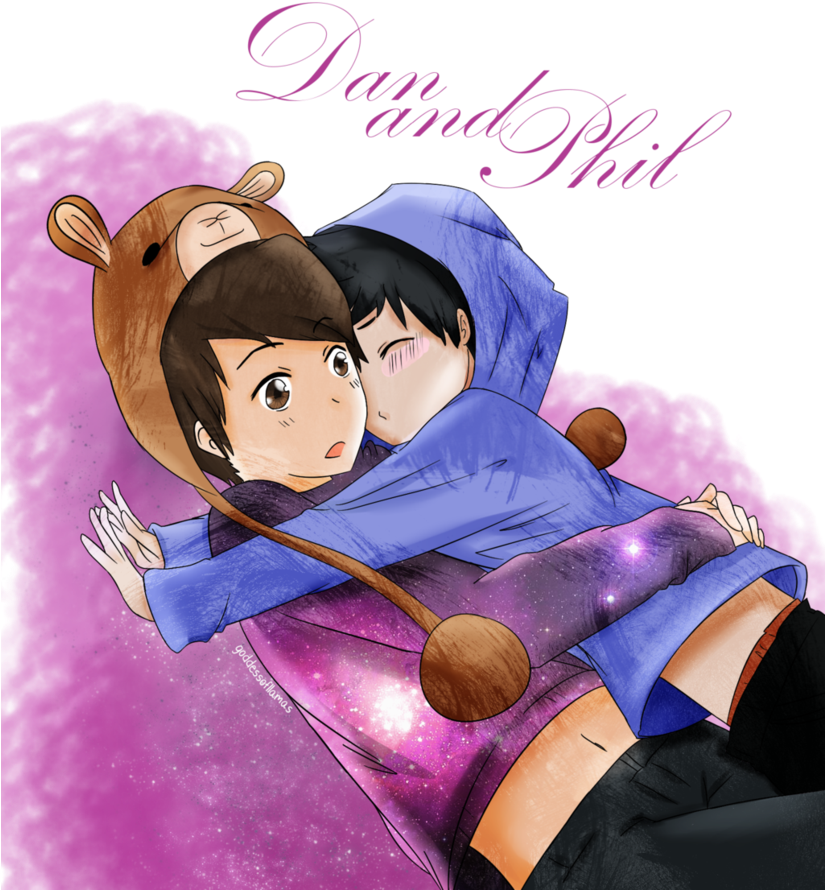 Kiss Kiss By Nikeduijk On Deviantart - Phan Ship Fan Art (824x970), Png Download