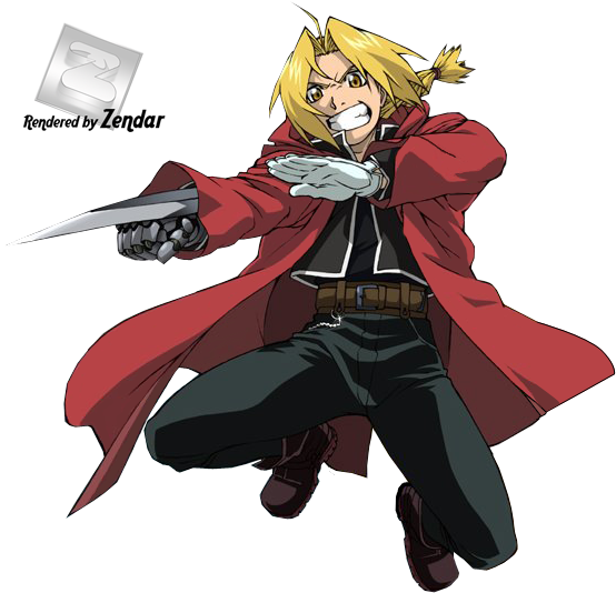 Edward Elric - Full Metal Alchemist Edward (572x558), Png Download