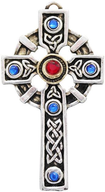 Crux Cross - Galraedia Crux Cross Pendant Necklace (393x659), Png Download