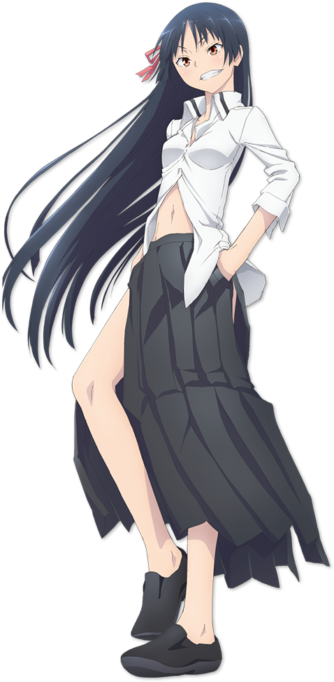 Akio Fudo Anime Official Character - Trinity Seven Arata And Akio (587x982), Png Download