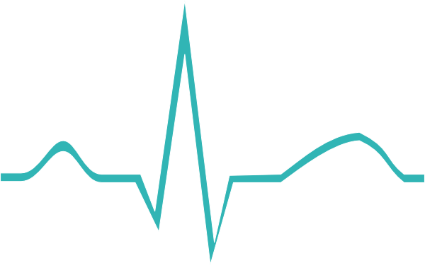 Line Clipart Blue - Blue Ecg Line Png (600x375), Png Download