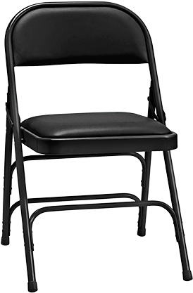 2800 Series Commercial Grade Vinyl Padded Steel Cushioned - Metal Folding Chair Png Transparent (301x524), Png Download