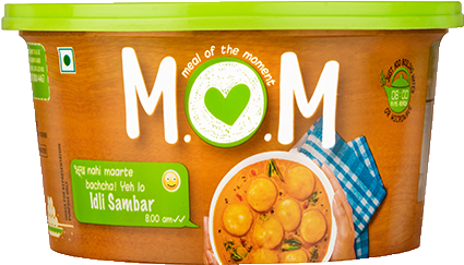 Mom Ready To Eat Idli Sambar - Ready To Eat Idli (567x376), Png Download