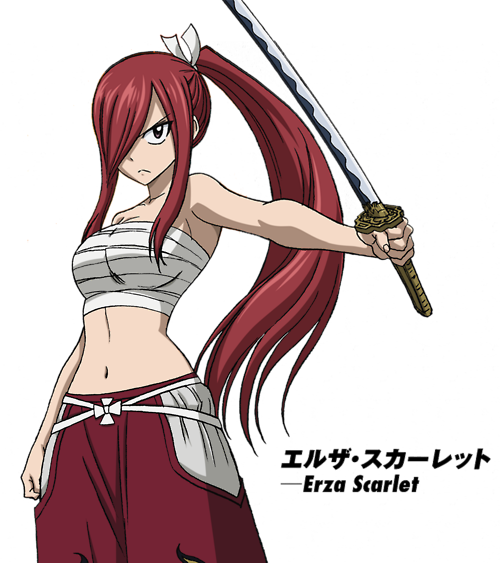 Anime, Character Design, And Fairy Tail Image Erza Scarlet Armor Japanese Cloth (500x563), Png