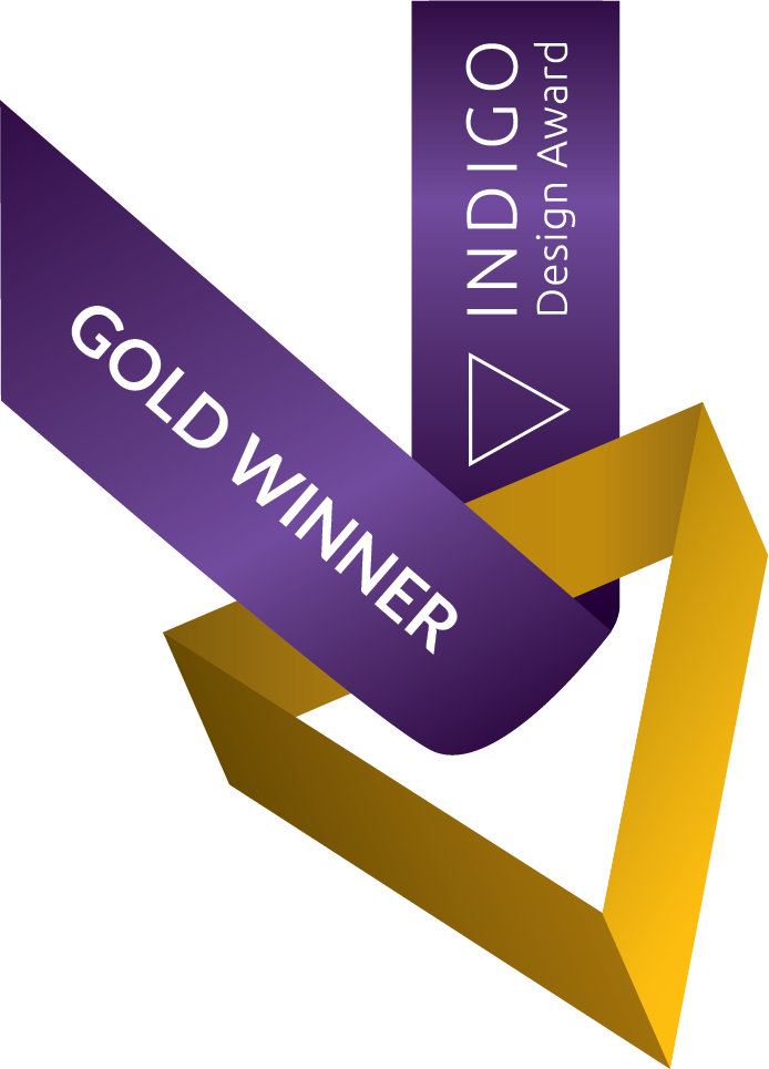 Loogart Indigo Award Gold Winner - Graphic Design (694x965), Png Download