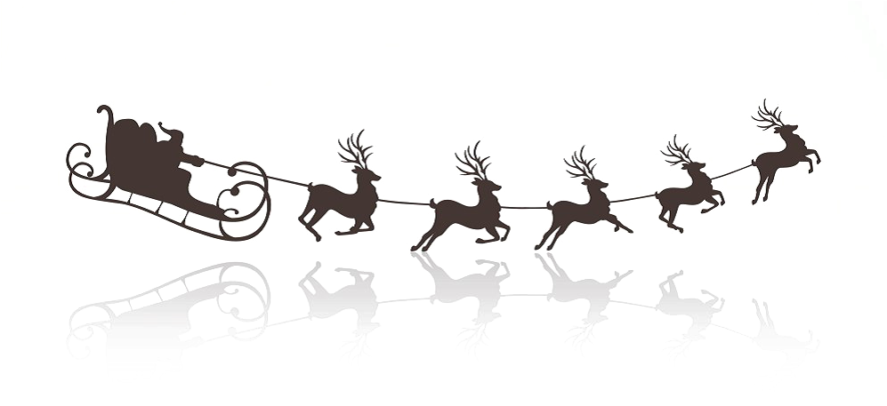 Santa Sleigh Png Transparent Picture - Santa On Sleigh Overlay (996x492), Png Download