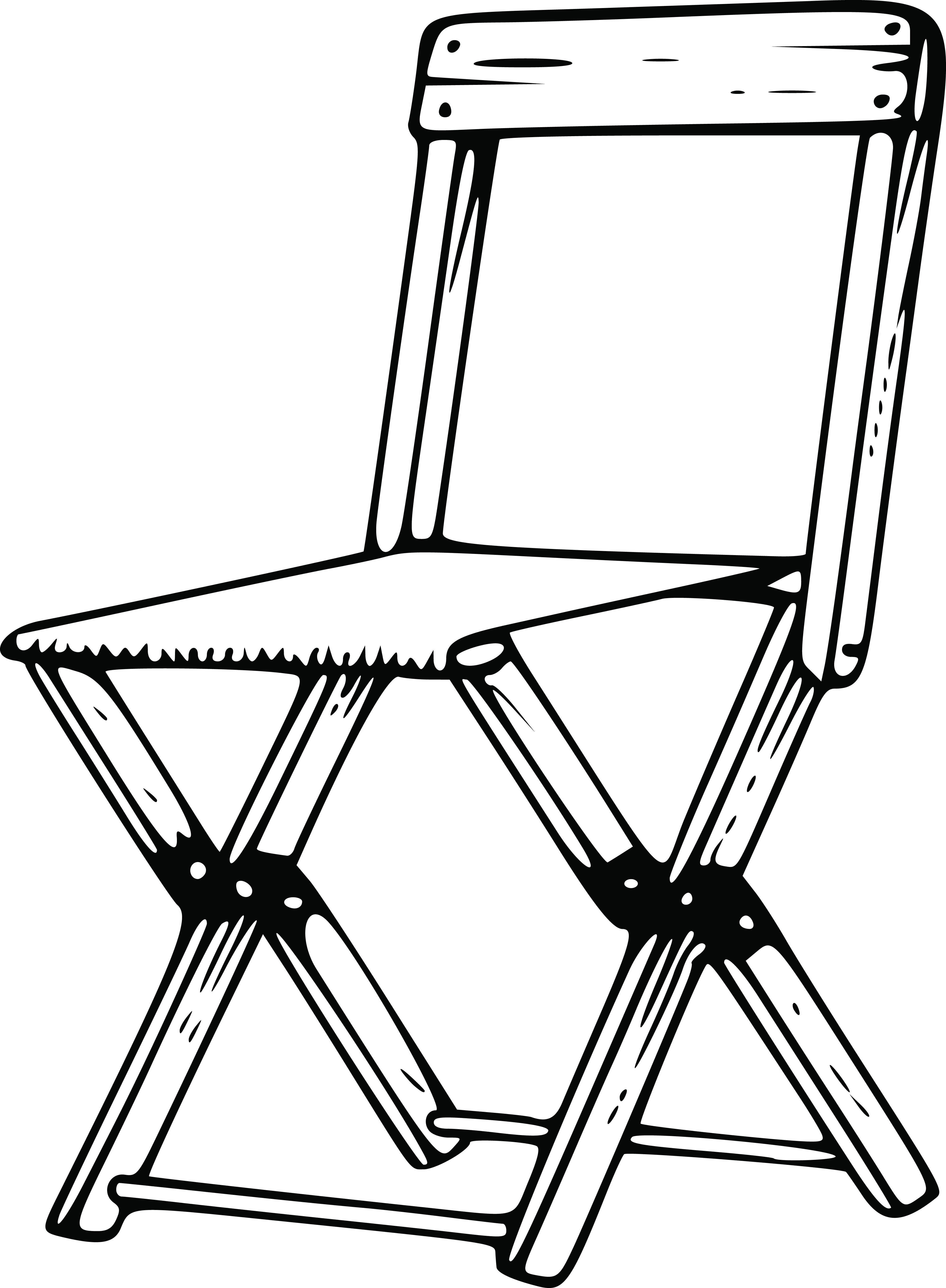 Free Clipart Of A Folding Camp Chair - Camp Chair Clipart (4000x5448), Png Download