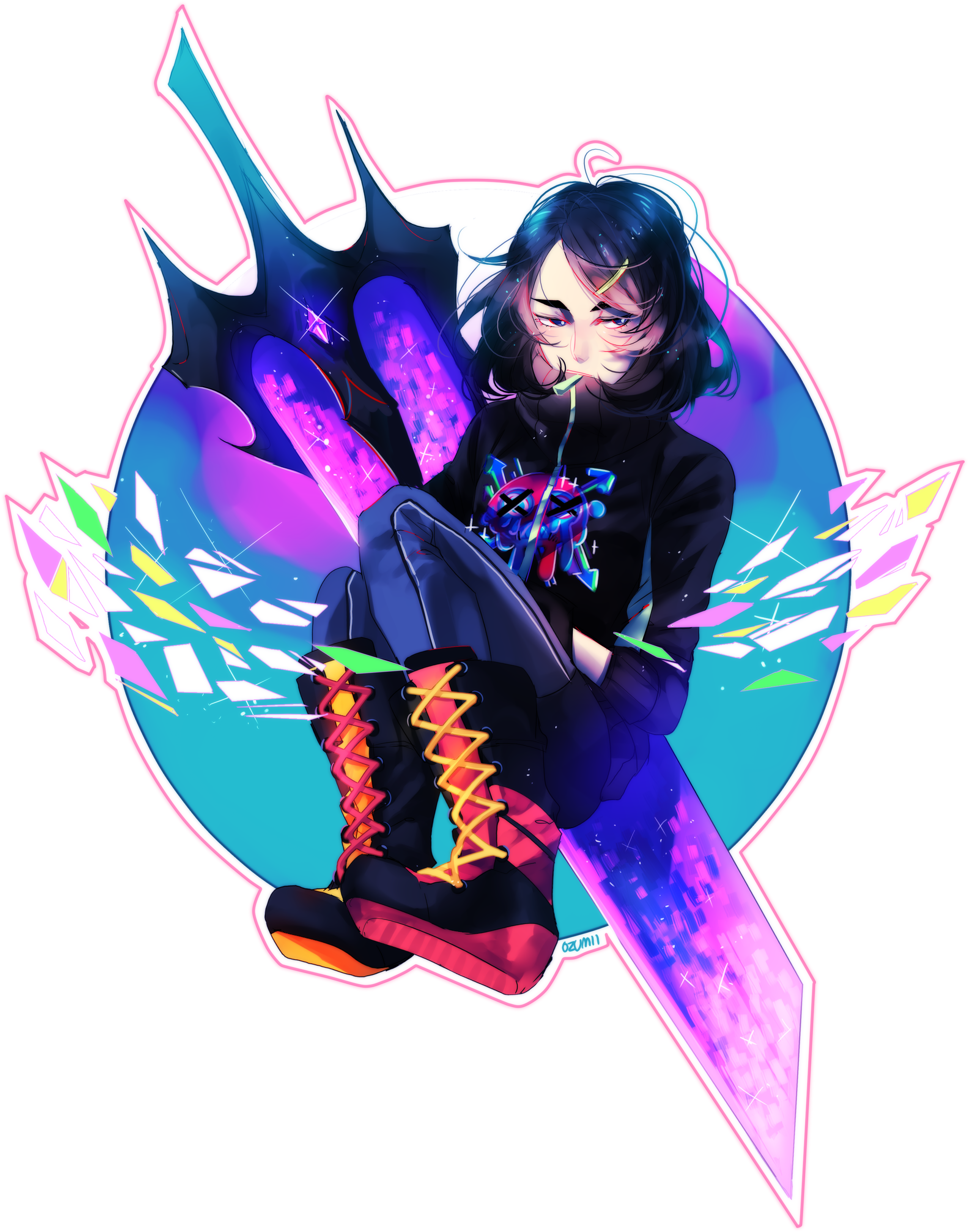 Glitch - Anime Girl Glitch Png (2738x3455), Png Download