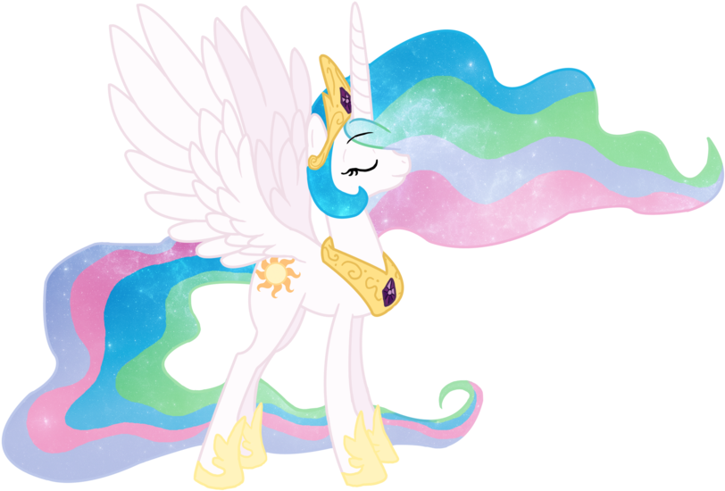 Princess Celestia Png Image - Princess Celestia Flowing Mane (900x603), Png Download