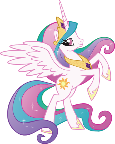 Canterlot Castle Princess Celestia 2 - My Little Pony Celestia (385x480), Png Download