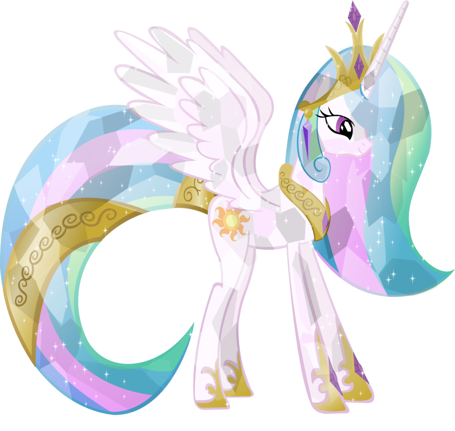 Crystal Princess Celestia - Princess Celestia Crystal Empire (918x870), Png Download