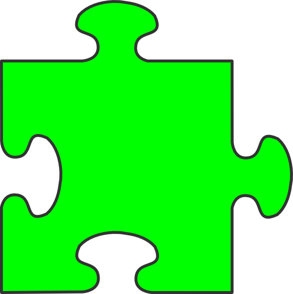 Blue Border Puzzle Piece Top Clip Art At Clker - Jigsaw Puzzle Piece Png Orange (600x601), Png Download