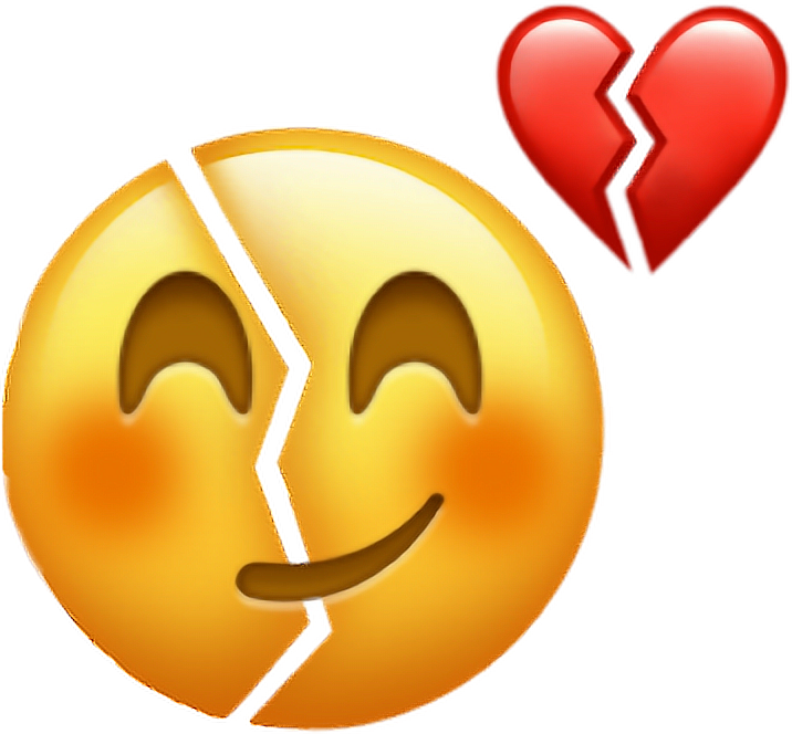 "i'm Fine" Imfine Emoji Sad Heartbreak Broken Brokenhe - Mind Says Move On Heart Says Hold (716x664), Png Download