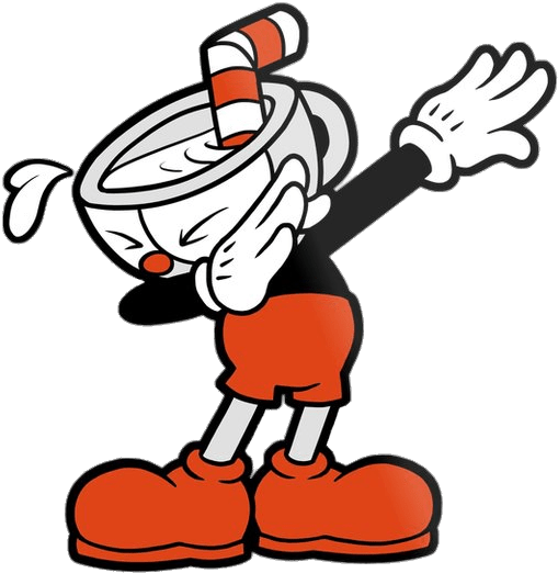 Cuphead Performing Dab - Cuphead Dab (550x545), Png Download